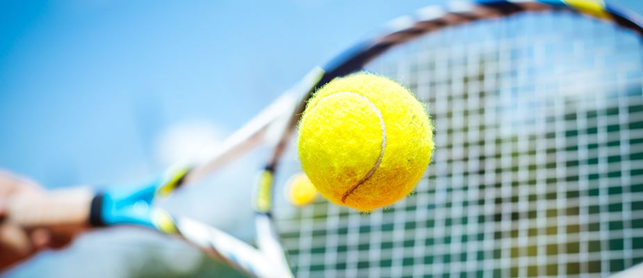 Tennis ball and racquet 