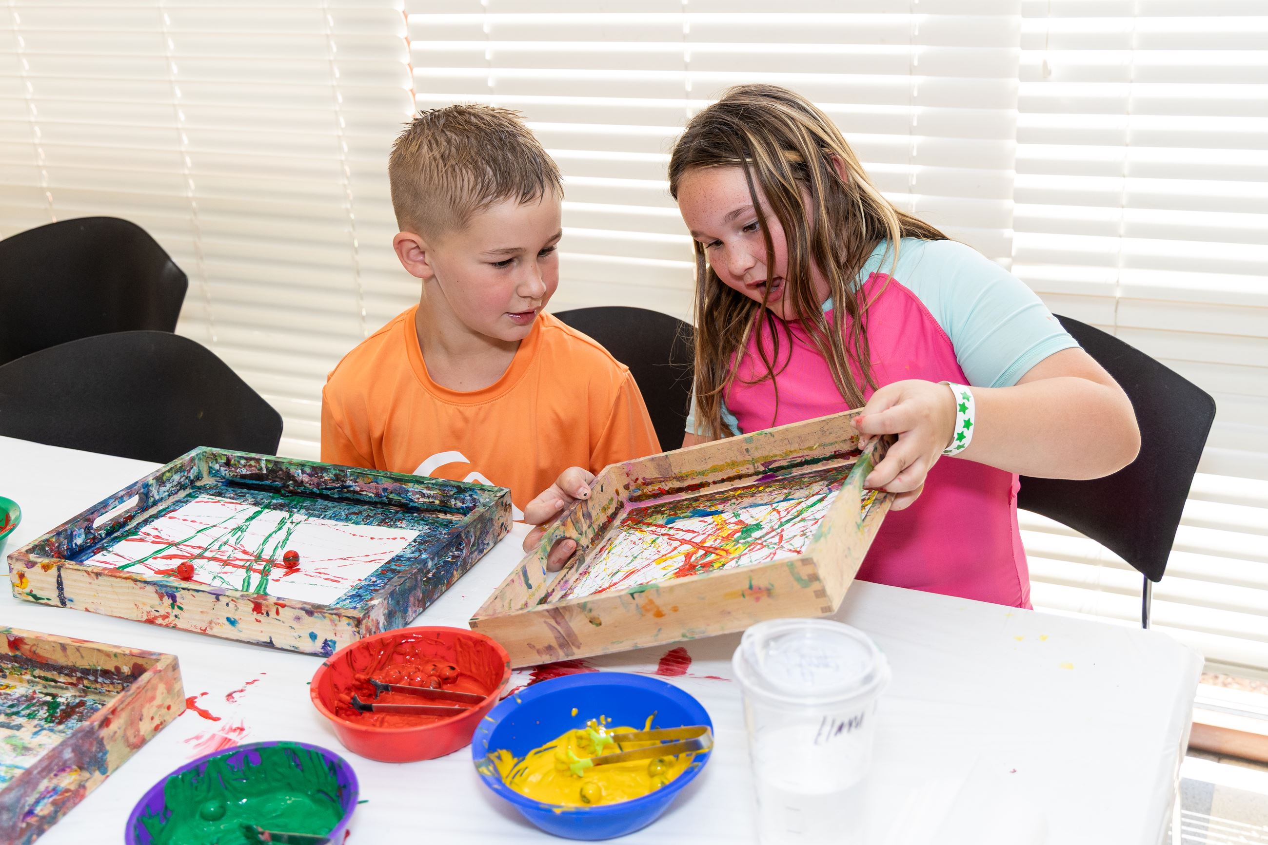 RAD Games participants working on arts and crafts