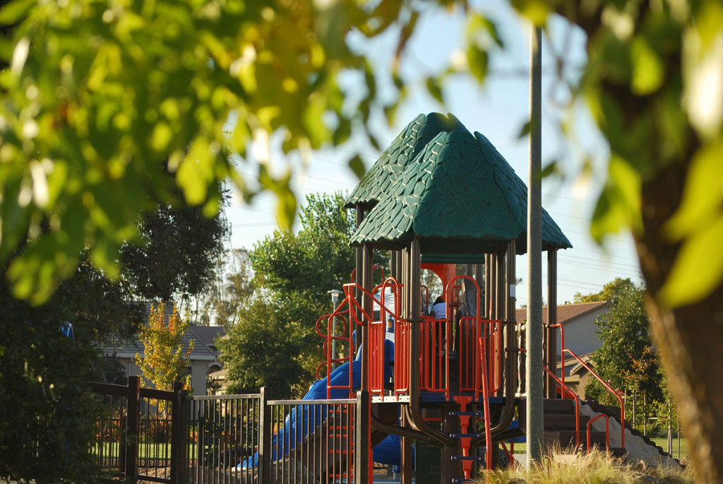 Canopied Playground Equipment at Jordan Park