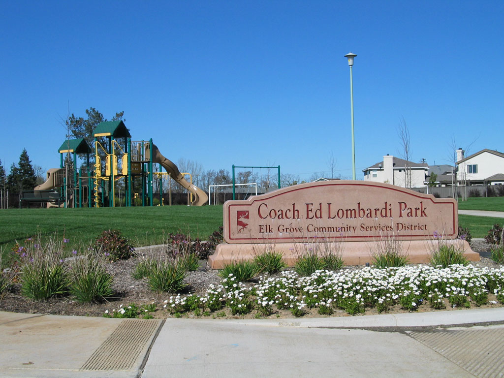 Lombardi Park Entrance Sign